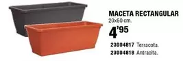 Oferta de Antracita - Maceta Rectangular por 4,95€ en ferrOkey
