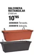 Oferta de Antracita - Balconera Rectangular por 10,95€ en ferrOkey