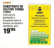 Oferta de Compo - Substrato De Cultivo Turba por 19,95€ en ferrOkey