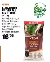 Oferta de Vithal - Substrato Universal Sin Turba por 16,95€ en ferrOkey