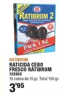 Oferta de Ratibrom - Raticida Cebo Fresco  por 3,95€ en ferrOkey