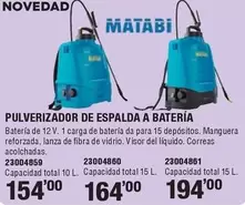 Oferta de Mattel - Pulverizador De Espalda A Batteria De Vacuno por 154€ en ferrOkey