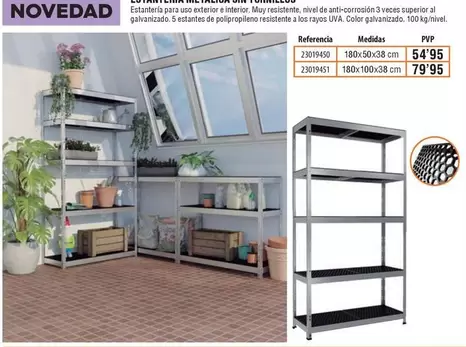 Oferta de Estantería Metalica Sin Tornillos por 54,95€ en ferrOkey