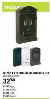 Oferta de Blanco - Buzon Exterior Aluminio Imperio por 32,6€ en ferrOkey