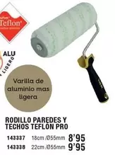 Oferta de Mas - Rodillo Paredes Y Techos Teflon Pro por 8,95€ en ferrOkey