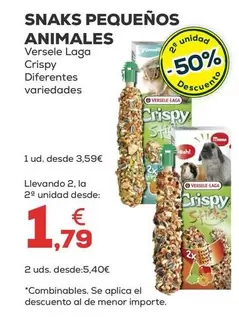 Oferta de Versele Laga - Snaks Pequenos Animales por 3,59€ en Kiwoko