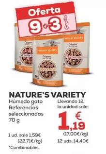 Oferta de Nature's Variety - Humedo Gato Referencias Seleccionadas por 1,59€ en Kiwoko