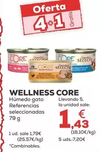 Oferta de Wellness Core - Humedo Gato Referencias Seleccionadas por 1,79€ en Kiwoko