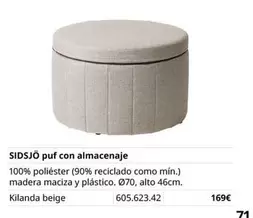 Oferta de Sidspó Puf Con Almacenaje por 169€ en IKEA