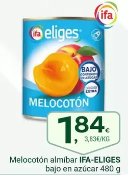 Oferta de Ifa Eliges - Melocoton Almibar Bajo En Azucar por 1,84€ en Supermercados Dani