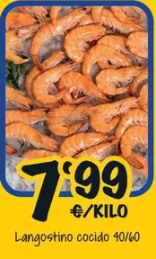 Oferta de Langostino Cocido por 7,99€ en Cash Fresh