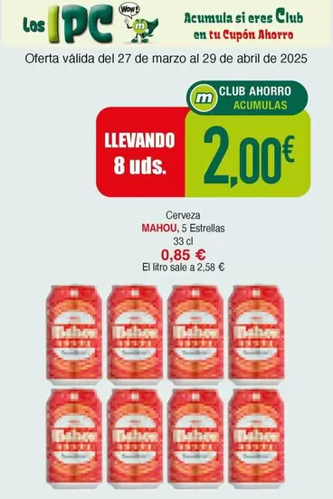 Oferta de Wow - Cerveza 5 Steriallas por 2€ en Masymas