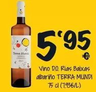 Oferta de Terra Mundi - Vino D.O. Rias Baixas Albarino por 5,95€ en Cash Fresh