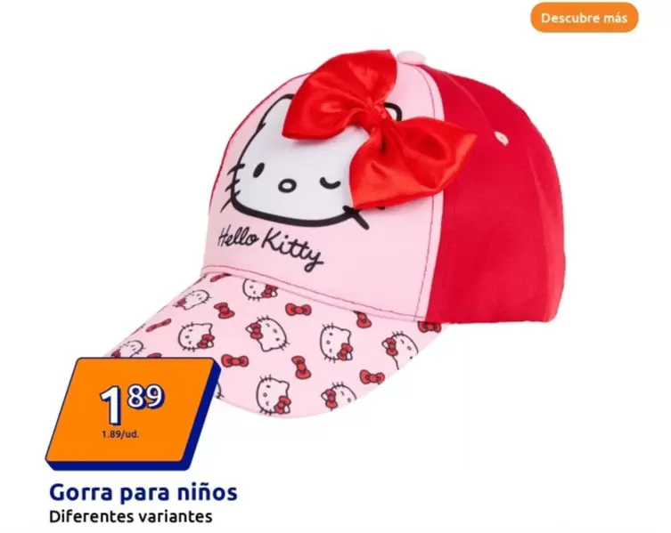Oferta de Gorra Para Niños por 1,89€ en Action