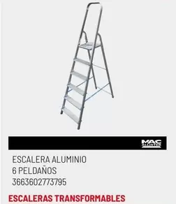 Oferta de Mac - Escalera Aluminio 6 Peldanos en Brico Depôt