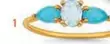 Oferta de Anillo Agua Marina Y Piedras Sintéticas, Talla 54, Oro Amarillo  por 261€ en E.Leclerc