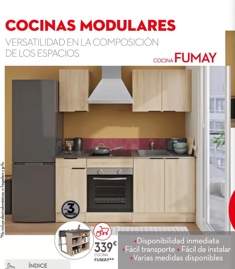 Oferta de Cocina Modulares por 339€ en Conforama