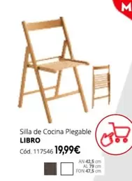 Oferta de Silla De Cocina Plegable Libro por 19,99€ en Conforama