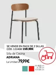 Oferta de Silla De Cocina Adriana por 79,99€ en Conforama