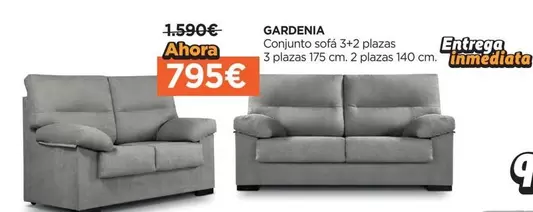 Oferta de Gardenia - Conjunto Sofá 3+2 Plazas por 795€ en Hipermueble