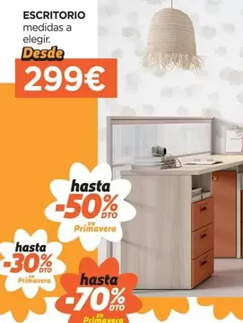 Oferta de Escritorio por 299€ en Hipermueble