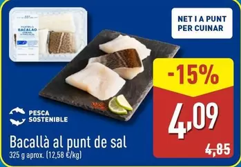 Oferta de Bacalla Al Punt De Sal por 4,09€ en ALDI