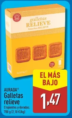 Oferta de Aurada - Galletas Relieve por 1,47€ en ALDI