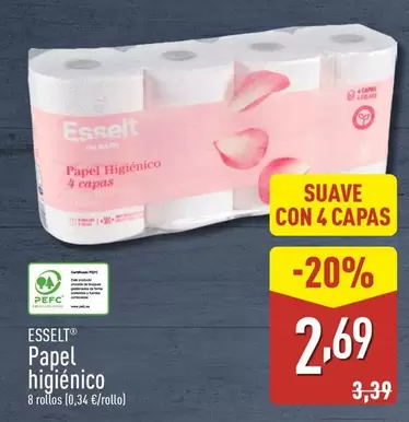 Oferta de Esselt - Papel Higiénico por 2,69€ en ALDI