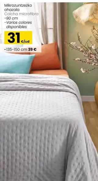Oferta de Colcha Microfibra por 31€ en Eroski