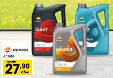 Oferta de Repsol - Aceite por 27,9€ en Eroski