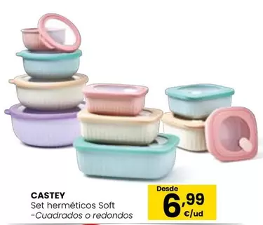 Oferta de Castey - Set Hermeticos Soft por 6,99€ en Eroski