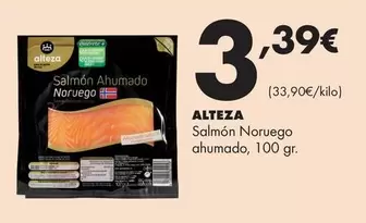 Oferta de Alteza - Salmon Noruego Ahumado por 3,39€ en Supermercados Lupa