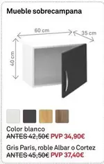 Oferta de Mueble Sobrecampana  por 34,9€ en Bricoking