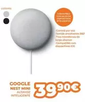 Oferta de Google - Nest Mini Altavoz Inteligente por 39,9€ en Pascual Martí