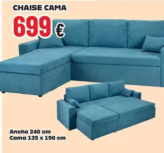 Oferta de Chaise Cama por 699€ en Outlet Hogar
