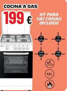 Oferta de Cocina A Gas  por 199€ en Outlet Hogar