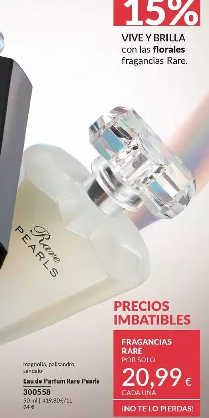 Oferta de Eau De Parfum Rare Pearls por 20,99€ en AVON