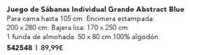 Oferta de Juego De Sábanas Individual Grande Abstract Blue por 89,99€ en AVON