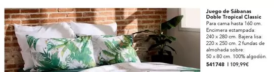 Oferta de Juego De Sábanas Doble Tropical Classic por 109,99€ en AVON