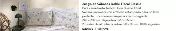 Oferta de Juego De Sábanas Doble Floral Classic  por 109,99€ en AVON