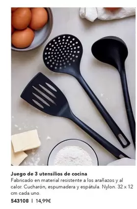 Oferta de Juego De 3 Utensilios De Cocina por 14,99€ en AVON