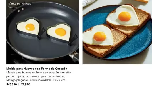 Oferta de Molde Para Huevos Con Forma De Corazon por 17,99€ en AVON