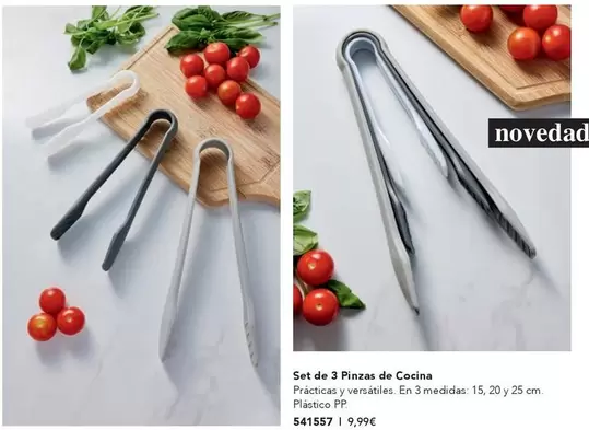 Oferta de Set De 3 Pinzas De Cocina por 9,99€ en AVON