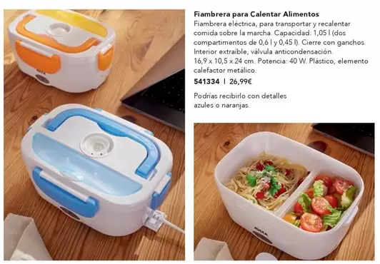 Oferta de Fiambrera Para Calentar Alimentos por 26,99€ en AVON