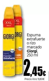 Oferta de Giorgi - Espuma Extrafuerte O Rizo Marcado por 2,45€ en Unide Market