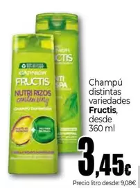 Oferta de Fructis - Champú Distintas Variedades por 3,45€ en Unide Market