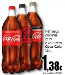Oferta de Coca-Cola - Refresco Original, Zero O Zero Zero por 1,38€ en Unide Supermercados