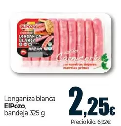 Oferta de Elpozo - Longaniza Blanca por 2,25€ en Unide Supermercados