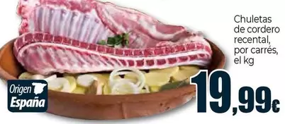 Oferta de Chuletas De Cordero Recental, Por Carres por 19,99€ en Unide Market