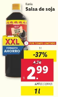 Oferta de Kania - Salsa De Soja por 2,99€ en Lidl